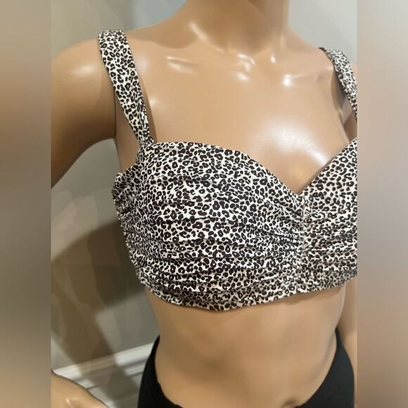 NWT Home Coco Reef Charisma Pleated Bra Sized Underwire Bandeau Bikini Top - Picture 7 of 8